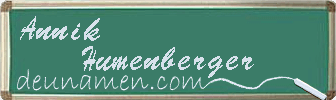 Annik Humenberger Visitenkarte